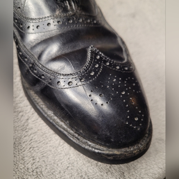 Allen Edmonds Chester Dress Shoes Mens 12 D Black Leather Wingtip Oxfords 1903 main image 7